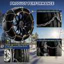 DEDC Snow Chains for SUV Tire Chains Compatible with Tesla Model Y Cars 1 Min Quick Fit Easy Chainsaw Reusable Universal Emergency Traction Chain Tire Width 235 245 255 265 275 - Set of 2 MS1521