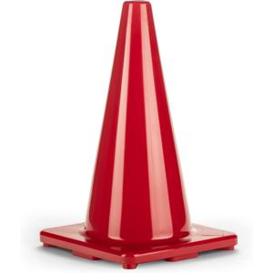 Champion Sports High Visibility Flexible Vinyl Cones for Sports Training, Agility Drills, Field & Gym Marking Sets (Red)