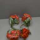 ASTRYAS 8Pcs Peonies Artificial Flowers, Orange Peony Artificial Peonies, Fall Flowers Fake Silk Peonies Artificial Flowers Peonies Bouquet for Autumn Centerpiece Table Wedding Party Home Decor