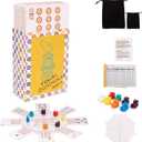 Mexican Train, Mini Travel Dominoes Game:105 Cards+1Hub for Mexican Train+8 Train Marker+1 Instruction+1 Scoresheet,Double 12 and Double 9 Dominoes Set,2-10 Players,Dot Dominoes,Travel Dominoes