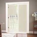 LazBlinds 100% Blackout Door Curtain, No Tools No Drill Cordless Blinds for Windows, Thermal Insulated UV Protection Privacy Window Curtains for French Door Front Door(26''W x 68''H, Cream, 1 Panel)