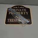 Large (2 Pack) No Trespassing Signs Private Property, Metal, Aluminum, Includes Metal Yard Stakes for Easy Installation, 12x12 Inches