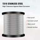 1/8 Stainless Steel Cable, Cable Railing for Stainless Steel Cable, 7x7 Strands Construction with Cutter for Cable Railing System 1500FT