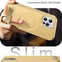 Magnetic Compatible with iPhone 12 Pro Max Case, [Built-in Invisible Kickstand][Compatible with MagSafe][Military Grade Shockproof] Slim Translucent Matte Phone Case for iPhone 12 Pro Max 6.7"