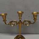 3 Candle Metal Candelabra  Candlesticks Holder for Formal Events, Wedding, Church, Holiday Dcor, Halloween  Taper Candle Holder Stand Centerpiece Elegant Decoration Piece for Table,Gold