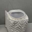 OurWarm Adjustable White Christmas Tree Collar, Rustic Faux Fur Tree Skirt for Xmas Trees Decorations, Farmhouse Christmas Tree Ring Base Cover Modern Boho Holiday Winter Decor (Arrow)