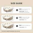 Bedsure Dog Beds for Small Dogs - Round Cat Beds for Indoor Cats, Washable Pet Bed for Puppy and Kitten with Slip-Resistant Bottom, 25 Inches, Peach Pink