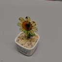 Teacher Appreciation Gift, Thank You for Helping Me Grow Hand Blown Glass Flower in Ceramic Pot, Meaningful Thank You Gift for Teacher, Mentor, Graduation or Retirement Desk Decor