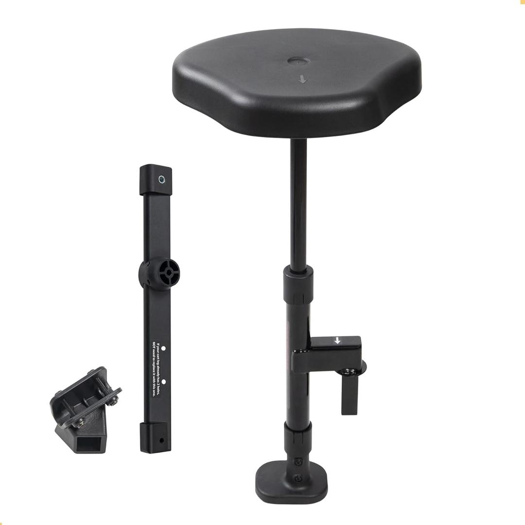 Caddytek Removable Seat for Golf Push Cart - Compatible Only with Compact and Auto+360 Golf Push Carts, Cushioned Golf Cart Seat Accessory with Easy Install and Heavy Duty Bracket