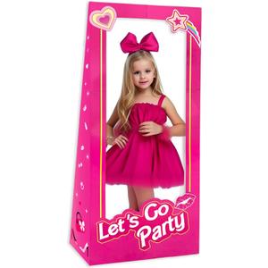 Life Size 4.4ft Tall Stand-in Cardboard Doll Photo Booth for Doll Princess Party Decorations Girls Birthday Party Decor Photoshoot