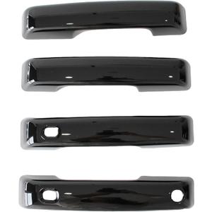 AUCERAMIC Gloss Black Exterior Door Handle Covers Trim Fit for Ford F-150 2021-2025, for Ford F-250/F-350 Super Duty 2023-2025 (with Smart Keyhole)