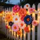 OBBOLO Wildflower Paper Flowers, 14 Pcs Paper Flowers Decorations for Wall, 8 in, 14 Inch Tissue Paper Flower for Wedding Party Baby Bridal Shower Nursery Wall Decor Bulletin Board Classroom
