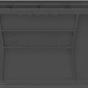 Akro-Mils 30250 AkroBins Plastic Storage Bins, Space-Saving Stackable Bins for Garage, Pantry, Craft Organization, 15" x 16" x 7", Black, 6-Pack