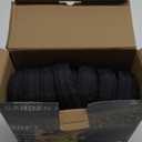 Garden Hose 50ft, Non-Expanding, Lightweight, Leak-Proof Metal interface, No-Knots, Portable, Wear-Resistant, Sturdy, Flexible, 3/4GHT, Water Hose for Yard, Garden (Black)