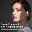 ai Translation Earbuds Translator Earphones Real Time with AI App Supporting 145 Languages, Clear Sound Quality Long Battery Life, Ergonomic Design, Perfect for Travel, Study, Business (Black)