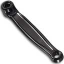 Left 170mm Bicycle Crank Arm Set Replacement for Electric, Folding, Hybrid, Mountain, Road Bike - Aluminium Alloy - Horizontal (Black, Diamond Hole)