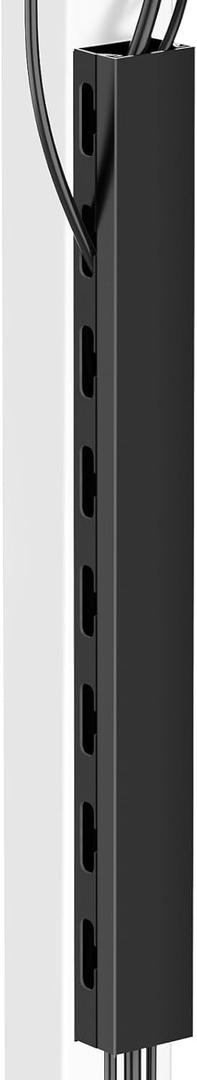 4 Pack Magnetic Cable Raceway Kit,61(4X15.4) Inch Open Slot Cable Management Under Desk, Wire Cover and Desk Cable Organizer for Home & Office,Cord Hider Management to Hide Tv/Computer/Net