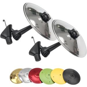 Car Cymbal Air Vent Clip - Mini Drum Crash Cymbal for Dashboard, 2-Pack Rhythmic Fun Gadget for Road Trips & Traffic Jams, Easy Install Music Toy for Drivers & Music Lovers, 5.5 Inch Sliver