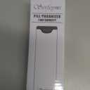 Metal Weekly Pill Organizer, Serfeymi Aluminum Daily Pill Box(Spare Gasket Provided), 7 Day Pill Case Travel Medicine Organizer, Pill Containers with Individual Lid for Vitamins, Pills, Supplement-Gold (With Lid 6.5in*2in*1.3in)