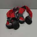 Idepet Dog Suspender Boots, Tall Dog Boots Anti-Slip & Fall Waterproof Shoes Leggings, Adjustable Suspender Boots for Winter Snow Rain Hiking Paws Protector (Red,7)