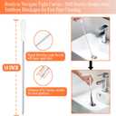 33 Ft Drain Snake Auger, Heavy Duty Plumbing Snake for Sink, Tub, and Shower, Clog Remover Drain Cleaner Tool with Gloves