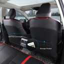 Custom Fit Seat Covers for 2025-2026 Toyota Camry Hybrid XLE XSE - Full Set Premium Waterproof Faux Leather Car Seat Protectors (Black+Red Line)