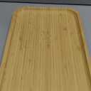 Bamboo Serving Tray Rectangle Platter Breakfast Dinner Food Bed Tray for Eating Kitchen Restaurants (1, 14.2" x 9.5" x 0.8" (no Handle))