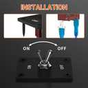 RVBOATPAT Heavy Duty Waterproof Toggle Switch 12V DC 30A 2 Pin SPST ON/Off Toggle Switch with Mounting Panel for Marine Boat Automotive