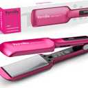 Terviiix Flat Iron Hair Straightener, 2 Inch Widest Ceramic Flat Iron for Hair, Professional Straightening Irons with Adjustable Temp, Fast Styling for Silky Smooth Hair, Dual Voltage, Auto Off, Pink (2 inches)