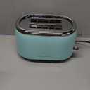 MELLERHOME Retro Toaster 2 Slice, 7 Browning Levels, 3 Functions (Reheat, Defrost, Cancel), Removable Crumb Tray, Under Base Cord Storage, Turquoise