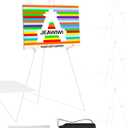 JEAWIWI 4PCS White Easel Stand for Wedding Sign Stand, 66 Inch Adjustable Metal Easels for Display, Portable Folding Easel for Wedding, Display Show, Arts, Poster with Portable Bags