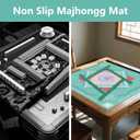 Mahjong Mat for Table Noise Reduction Non Slip Mahjong Table Mat for Playing Card, Blackjack Mahjong Poker,Board Games 31.5"x31.5" Size (Green)