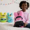 Animal Adventure | Shaggy Bunny Peeps | 15 Collectible Plush | Pink Emo Bunny