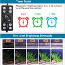 hygger Aquarium LED Light Fish Tank Full Spectrum Lighting with 24/7 Day-Night Cycle Mode & Auto On/Off Timer, 7 Color Options, Dimmable, Extendable Bracket for 48~54in Tank Plant Lights