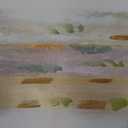 Set of 2 Framed Abstract Coastal Wall Art Paintings, Soft Neutral Tones, Silver Metal Frames