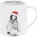 Pavilion Gift Company - Waddle - 17 oz Mug Coffee Tea Penguin Arctic Christmas Holiday Drinkware Kitchenware