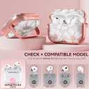 Inesore for AirPods Pro 3 Case 2025 with Lock, for Women Girly Floral Clear Case Compatible with Apple Airpods Pro 3rd Generation Cover, with Phone Stand,Keychain & Cleaner Kit -White Lily