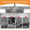 ZJWZLG Faucet Mat for Kitchen Sink, 17.7"X5.5" Silicone Sink Splash Guard with Soap Holder, Snap-On Design & 7slope Fast Drain, Folding Sink Faucet Mat for Universal Kitchen Bathroom SinkGrey (Gray)