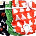 PETTING IS CARING Dog Diapers Washable & Reusable Female and Male Dog Diapers Materials Durable Machine Washable Solution for Pet Incontinence and Long Travels - 3 Pack Set (S, New)