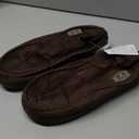 KuaiLu Men's Moccasin Slippers Memory Foam Indoor/Outdoor Warm Suede House Shoes Winter Clogs Slip-on Boots Slippers For Man with Fuzzy Sherpa Lining & Arch Support, Dark Brown Size 12