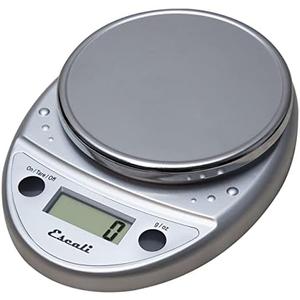 Escali Primo Digital Food Scale Multi-Functional Kitchen Scale and Baking Scale for Precise Weight Measuring and Portion Control, 8.5 x 6 x 1.5 inches, Chrome