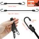24" Heavy Duty Bungee Cords with Hooks, Black 4 Pack Industrial Grade Heavy Duty Straps Outdoor for Bikes, Tie Downs, Camping & Cars,Bungee Cord Tie Downs