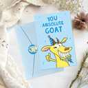 7 x Funny 13th Birthday Card for Teens | Goat & Stick Figure Theme with Teen Slang Humor, Hilarious Greeting Card for Boys & Girls, Fun Gag Gift with Envelope & Sticker