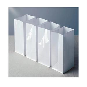 White Plastic Reusable Luminary Bags, Christmas Luminaries for Outdoors, Wedding, Birthday, Halloween, Thanksgiving(Not Include Light) (40pcs)