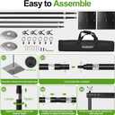 FUDESY Backdrop Stand Heavy Duty, 10x10ft Adjustable Photo Background Pipe and Drape Backdrop Stand Kit with Metal Base for Photography Parties Birthday Video Studio
