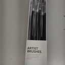 Watercolor Brush Set, Fuumuui 7pcs Professional Sable Paint Brushes with Extended Needle, Round Point, Flat, Dagger, Cat's Tongue for Watercolor, Acrylic, Gouache  Detail & Wash Painting (Black)