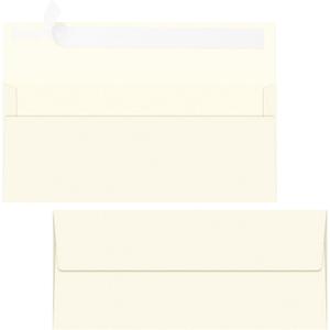 Marspark 100 Qty #10 Natural Business Envelopes 80 lb 4-1/8'' x 9-1/2'' Peel Press Letter Size Envelopes Professional Mailing Printable for Security Office Use Home Mail