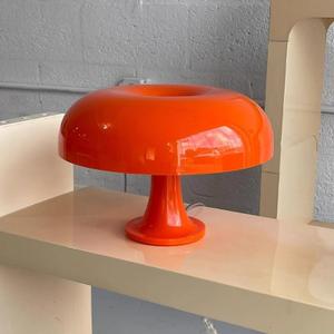 Mushroom Table Lamp Dimmable with 4 Lighting Modes Retro Mushroom Shade Shaped Desk Lamp Mood NightLight Room Lights Table Lamp for Home Bedroom Liveroom Aesthetic Mid Century Modern (orange)