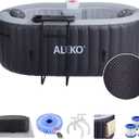 ALEKO Diamond 2-Person Inflatable Jetted Hot Tub | 100 Soothing Bubble Jets | Energy Efficient Cover | LED Lights with 7 Lights | 360-Degree Bubble Massage | 145 Gallon Water Capacity