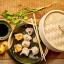 Handmade Steam Basket Bamboo Steamer 10 Inch, 2 Tiers Chinese Food Bamboo Steamers for Cooking, Steam Baskets Dumplings Vegetables Chicken Fish Rice, Reusable 2 Gauze Liners and Chopsticks